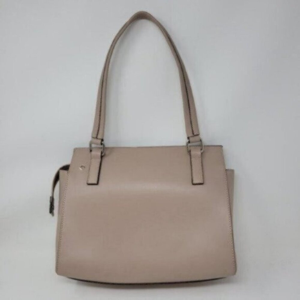 Alberta Di Canio | Italian Leather Full Zip Satchel Handbag Light Pink blush - Picture 3 of 10